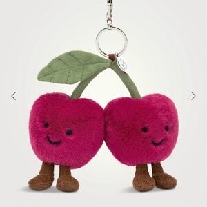 BNWT JELLYCAT CHERRIES BAG CHARM